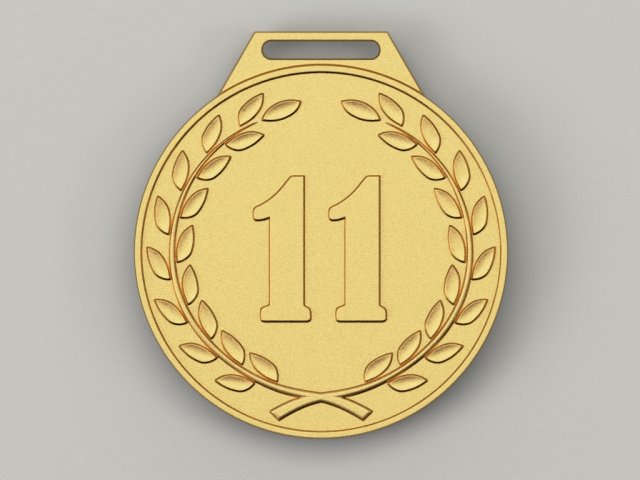 11 years anniversary medal 3D Model