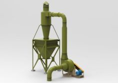 Industrial Cyclone Dust Collector 3D Model