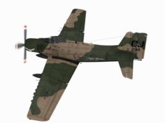 Douglas A-1 J Skyraider Night Attack version 3D Model