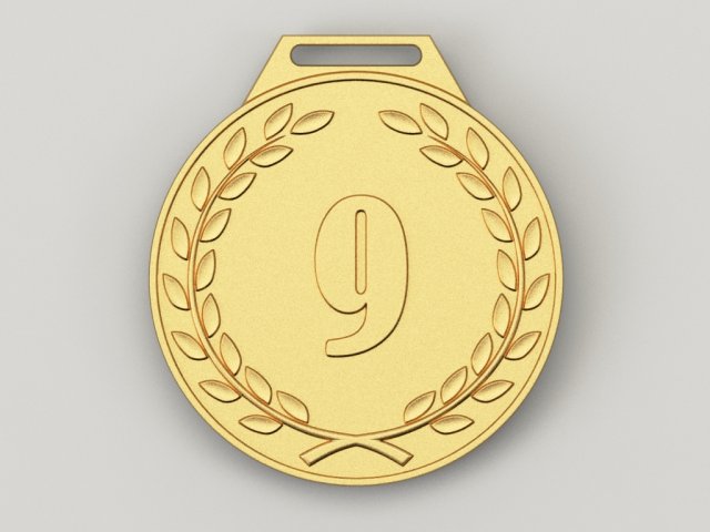 9 years anniversary medal 3D Model