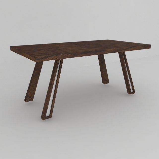 Modern wooden dining table 3D Model