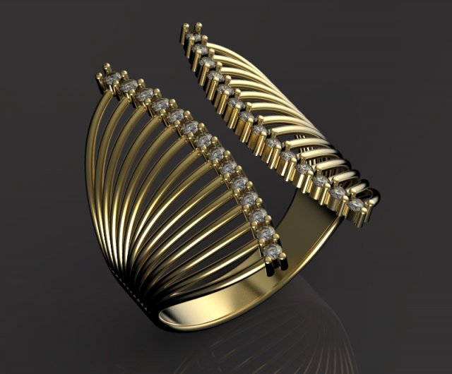 Ring with Diamonds 3D Model