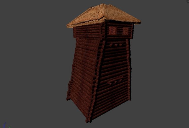 Log turret 3D Model