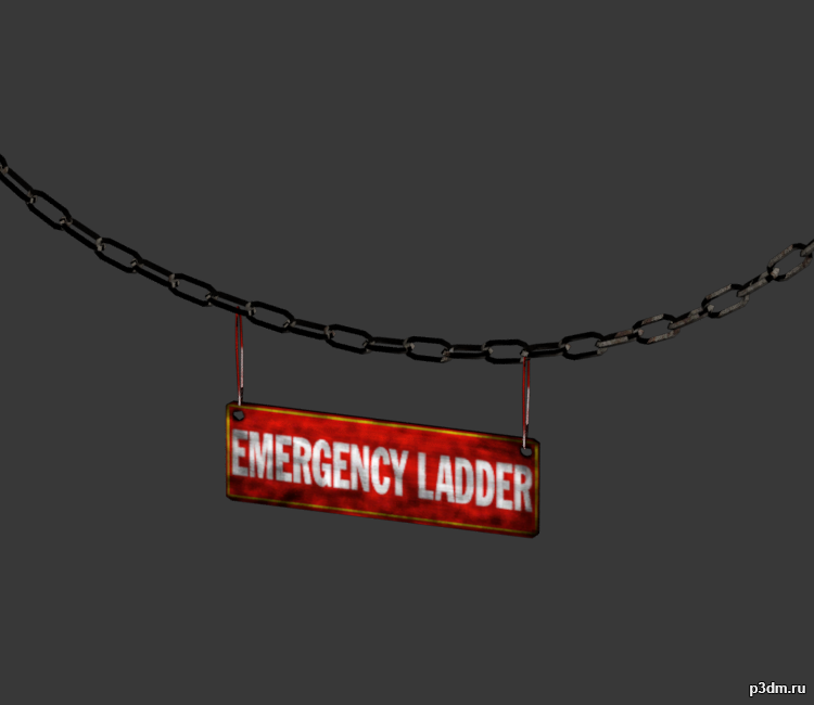 Warning Sign 3D Model