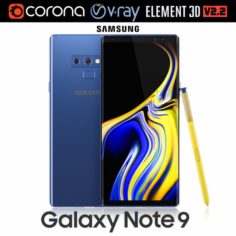 Samsung GALAXY Note 9 Ocean Blue 3D Model