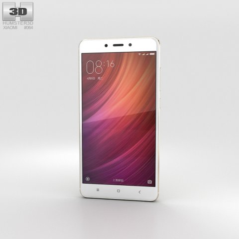 Xiaomi Redmi Note 4 Gold 3D Model