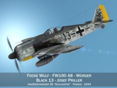 Focke Wulf – FW190 A8 – Black 13 3D Model