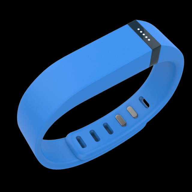 Fitbit Flex Wireless Wristband Blue 3D Model