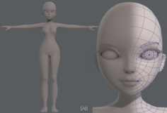 Base mesh woman 09 3D Model