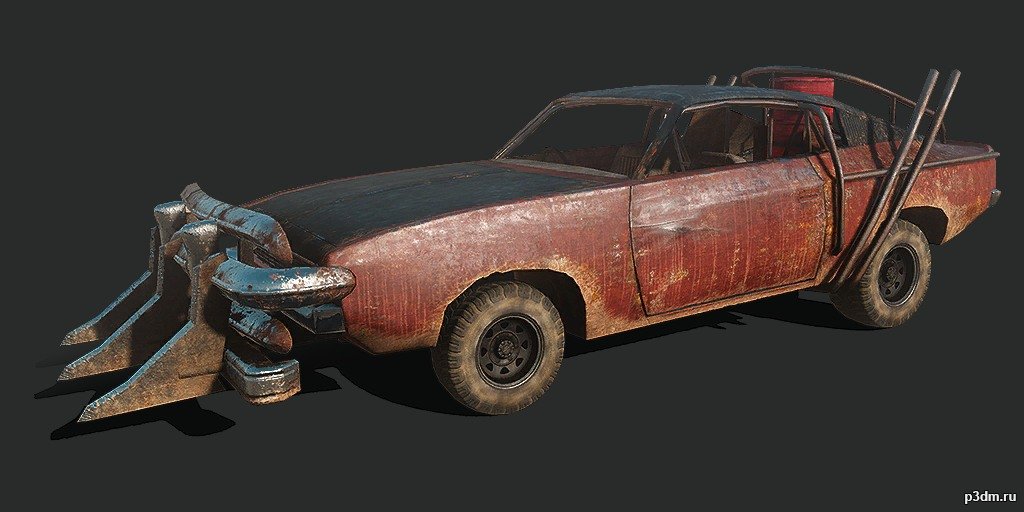 1973 Chrysler Valiant Charger (Skullbutts) 3D Model