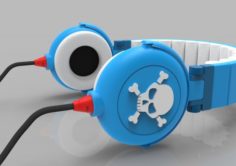 Scull lightweight headphones 3D Model