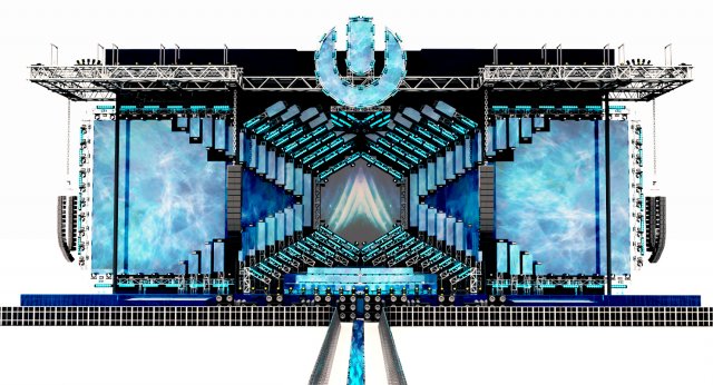 UMF- Ultra Music Festival Miami Main Stage 2018 Pioneer DJM 3D Model