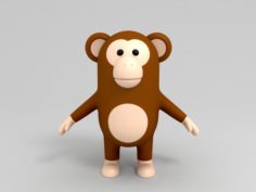 3D Monkey Character 3D Model