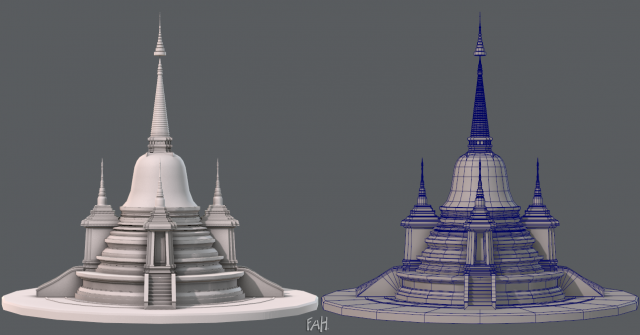 Pagoda V02 3D Model