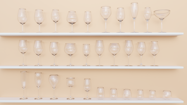 Wine glass 3D Model