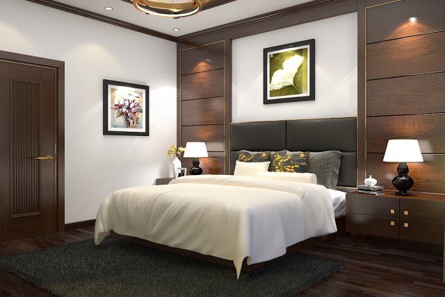 Bedroom tropical 3D Model