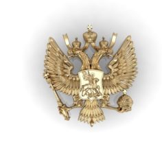 Russian two-headed eagle coat of arms 3D Model