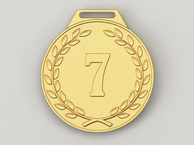 7 years anniversary medal 3D Model