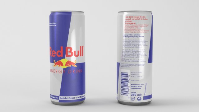 Red Bull Energy Drink 3D Model