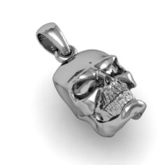 Beautyful pendant angry scull 3D Model