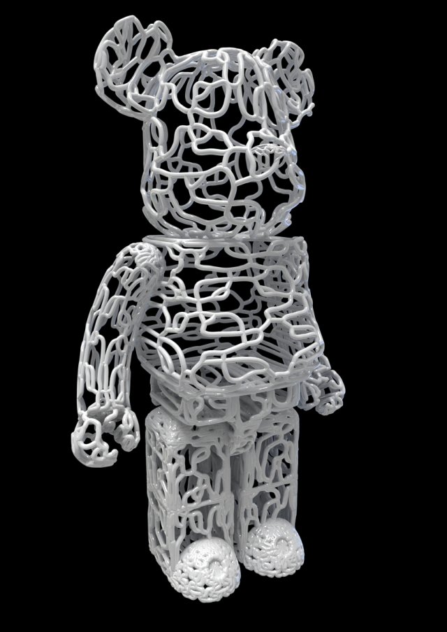 Wire BearBrick 3D Model