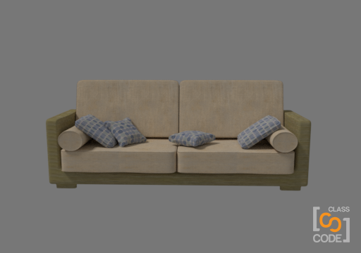 Modern Sofa – Class Code 3D Model