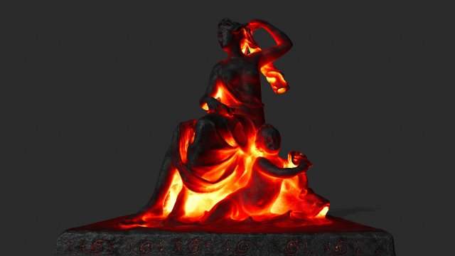 Lava statue 3D Model