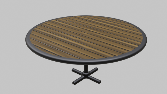 Restaurant Circular Table 3D Model
