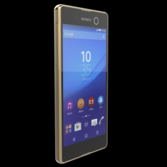 SONY XPERIA M5 LTET GSM DUAL SIM GOLD 3D Model