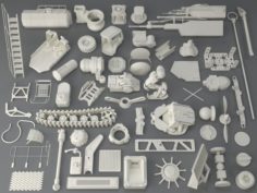 Kit bash56 pieces – collection-8 3D Model