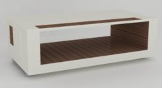 Modern white TV table 3D Model