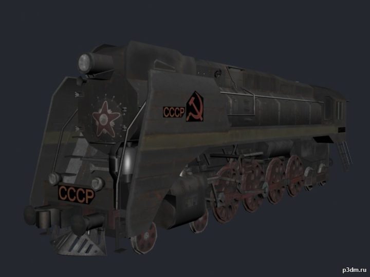 Soviet steam engine 3D Model