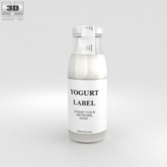 Yogurt Bottle 3D Model