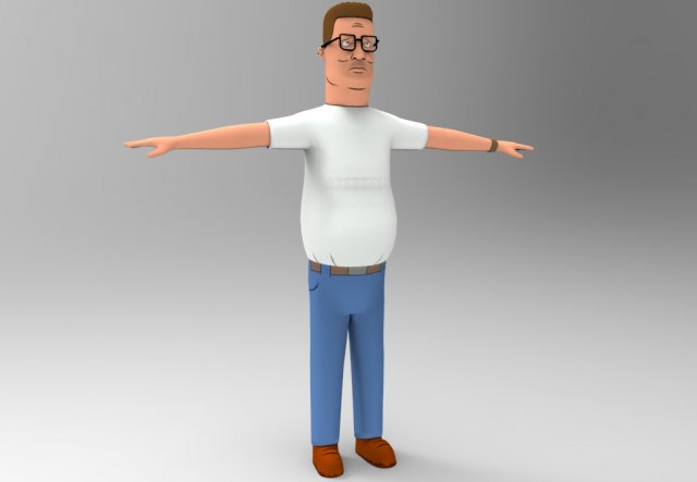 Hank Hill 3D Model