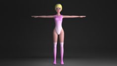 Blonde girl 3D Model