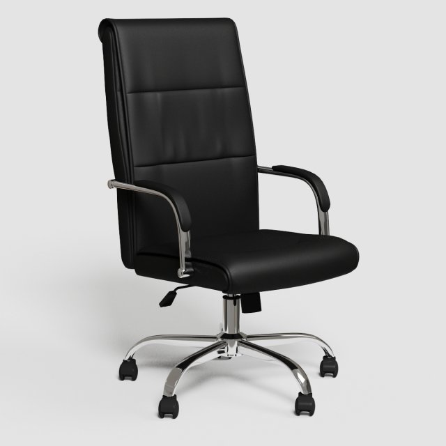 Black executive office chair VR – AR 3D Model
