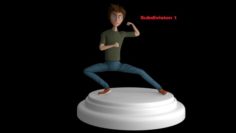 Cartoon Boy Rigged 3D Model