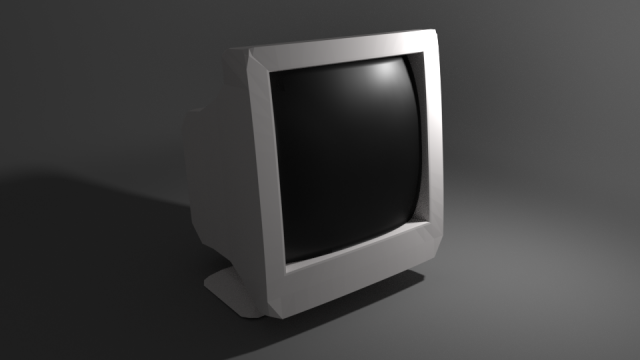 Computer screen old simple 3D Model