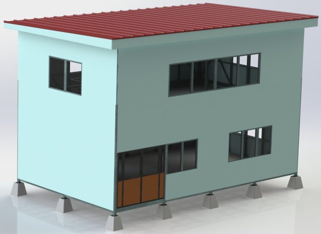 Steel Construction Building 3D Model