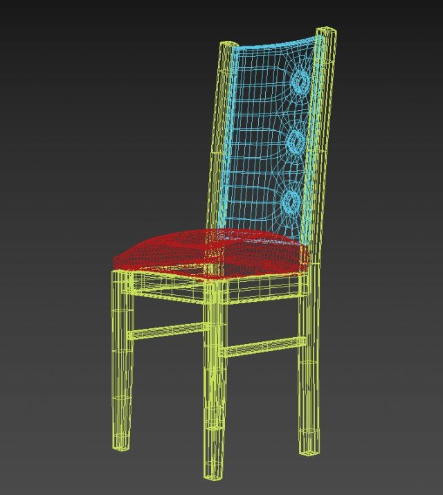 Classical Wood Chair Free 3D Model