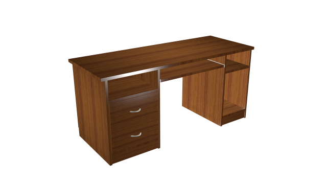 Office Desk Low poly made in Blender 3D 3D Model