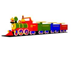 Toys train 3D Model