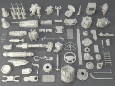 Kit bash58 pieces – collection-3 3D Model