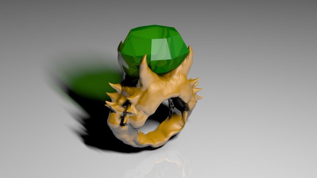 Emerald ring 3D Model