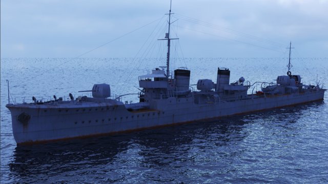 Japanese Mutsuki-class destroyer 3D Model