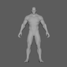Male Base lowpoly highpoly 3D Model