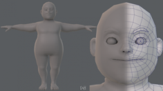 Base mesh man character V08 3D Model