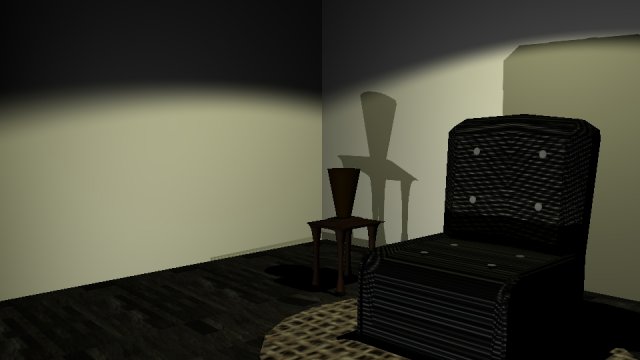 Sofa Black Mesh 3D Model