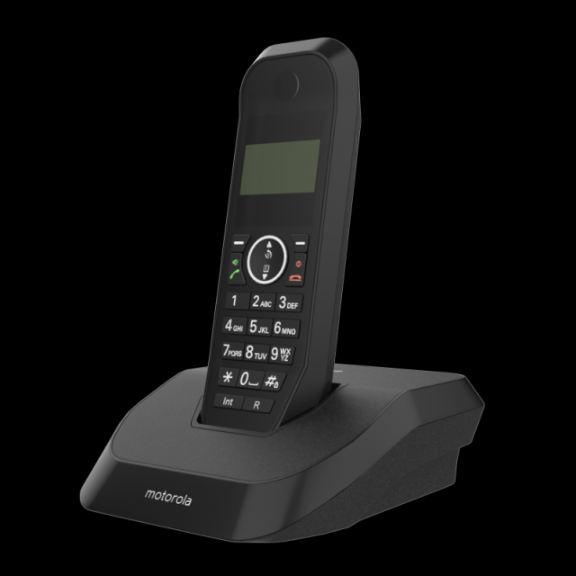 MOTOROLA S2001I CORDLESS PHONE BLACK 3D Model