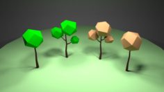 Lowpoly trees for games 3D Model